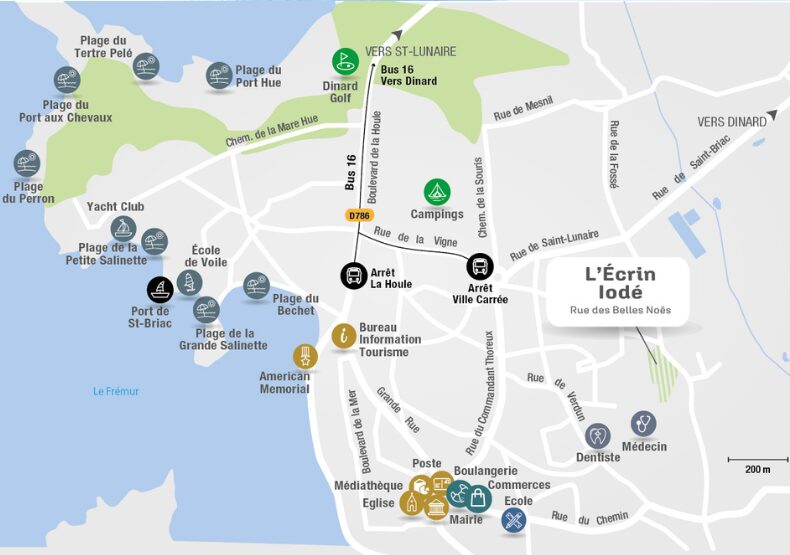 Terrain à construire - L'Écrin Iodé à Saint-Briac-sur-Mer (35) - Plan de situation - Lamotte Aménageur Lotisseur
