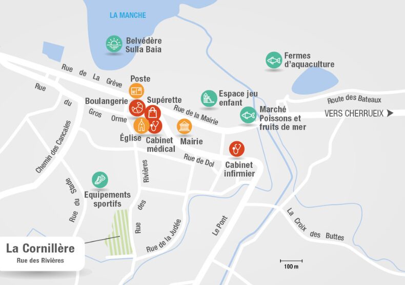 Terrain à construire - La Cornillère au Vivier-sur-Mer (35) - Plan de situation - Lamotte Aménageur Lotisseur