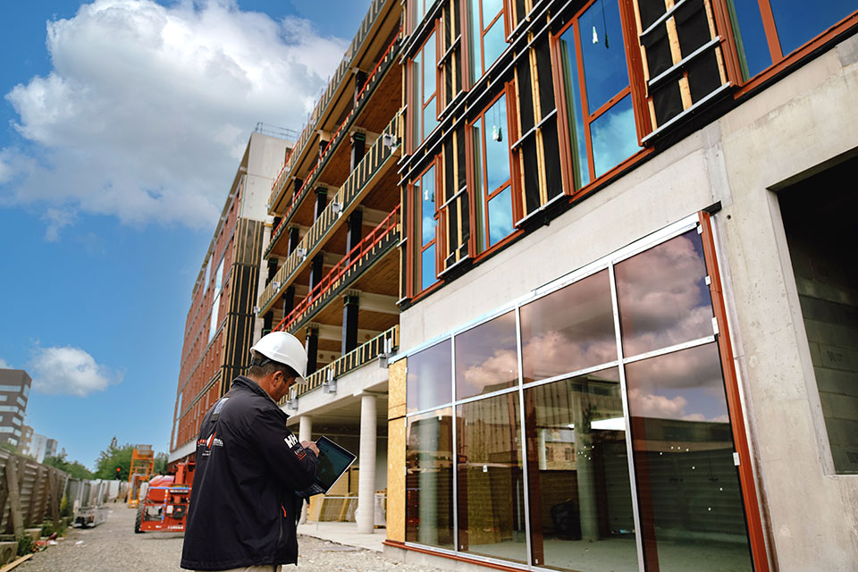 Chantier de construction de bureaux - Lamotte