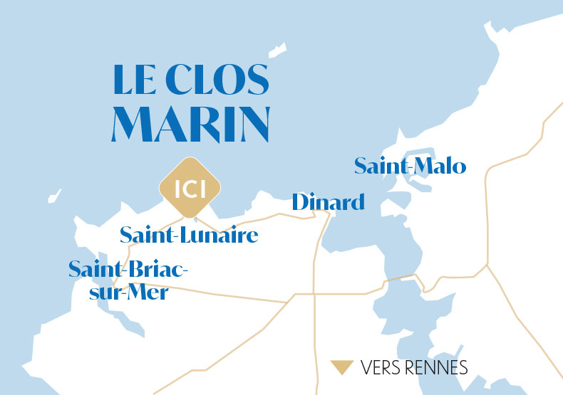 Programme immobilier neuf - Le Clos Marin à Saint-Lunaire (35) - Plan de situation - Lamotte