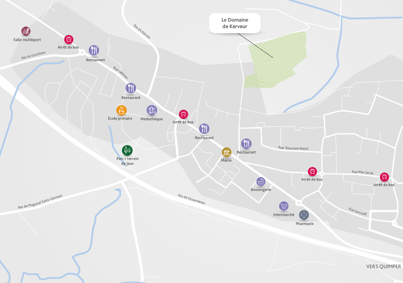 Terrain à construire - Les Allées de la Poésie à Plonéis (29) - Plan de situation - Lamotte Aménageur Lotisseur