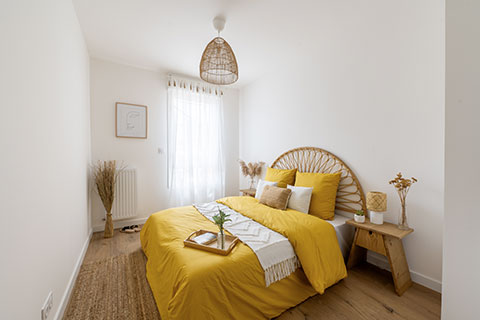 Journées portes ouvertes et appartement témoin - Programme immobilier neuf Les Clairières Boisées à Chantepie (35) - Chambre parent - Lamotte