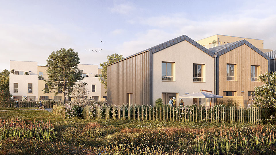 Programme immobilier neuf - Les Clairières Boisées à Chantepie (35) - Appartements et maisons - Lamotte