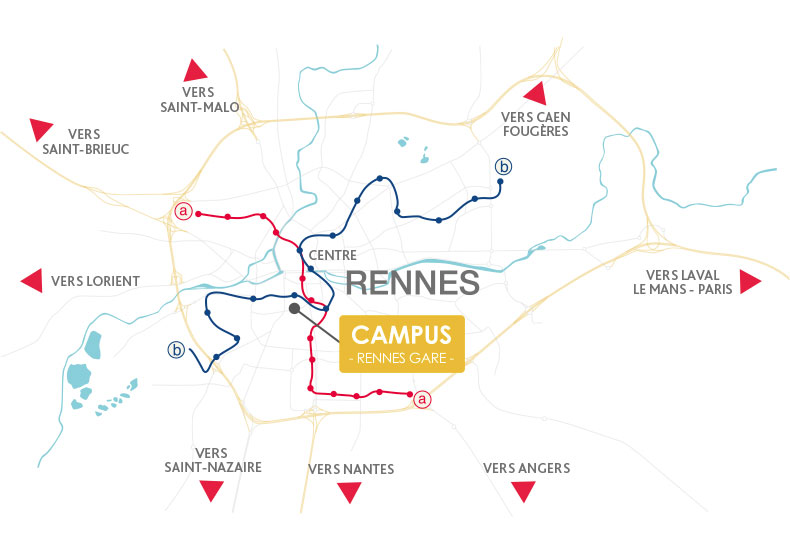 Résidence services étudiants - Campus Rennes Gare (35) - Plan de situation - Lamotte