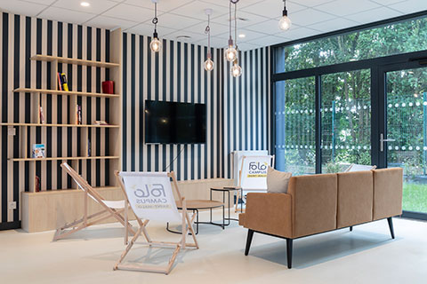 Fo'lo Campus - Résidence services pour étudiants - Salon espace lounge - Lamotte