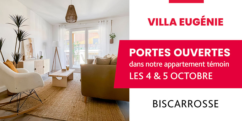 Journées portes ouvertes - Programme immobilier neuf Villa Eugénie à Biscarrosse (40) - Lamotte