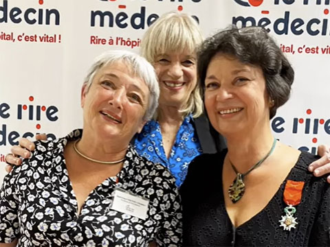 Dr Dominique Valteau-Couanet, Caroline Simonds et Clotilde Mallard - Inauguration du siège social du Rire Médecin à Paris - Lamotte