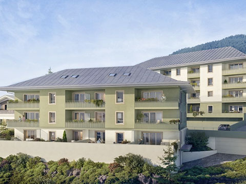 Programme immobilier neuf Belle Source à Saint-Gervais-les-Bains (74) - Perspective été - Lamotte