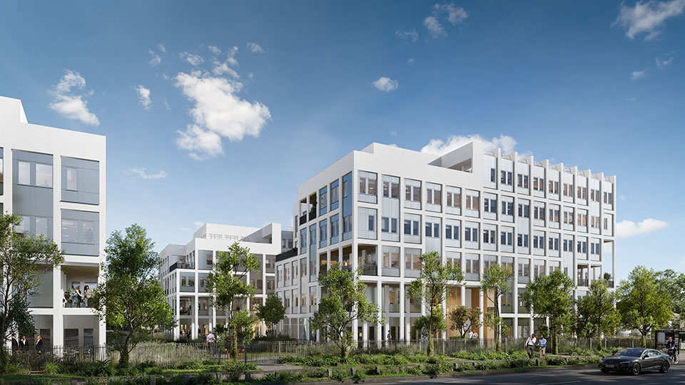 Programme immobilier d'entreprise - Station M à Nantes / Saint-Herblain (44) - Vue du boulevard - Lamotte