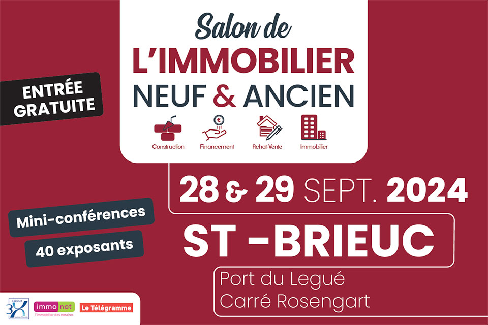 Salon de l’Immobilier Neuf & Ancien 2024 à Saint-Brieuc - Affiche - Lamotte