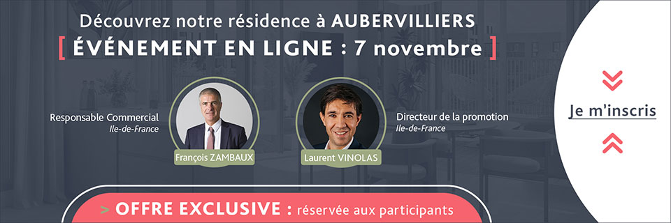 Événement live - Présentation du programme immobilier neuf Caractère à Aubervilliers (93) - Lamotte