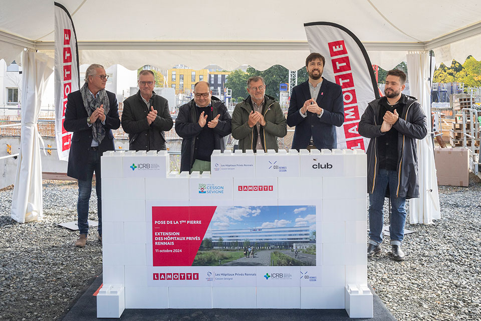 Pose de la première pierre des Hôpitaux Privés Rennais à Cesson-Sévigné - Les acteurs du projet - Lamotte