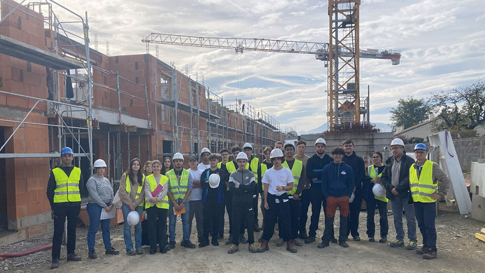 Chantier Résidence de Comminges - Visite des étudiants en BTS MEC - Lamotte