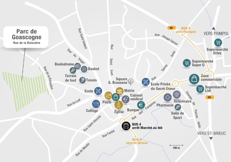 Terrain à construire - Parc Goas Cogne à Lanvollon (22) - Plan de situation - Lamotte Aménageur Lotisseur