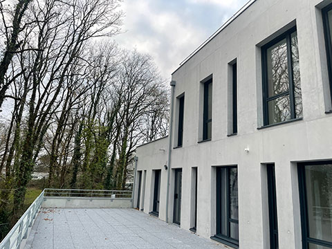 Livraison du programme immobilier tertiaire Axis à Nantes (44) - Terrasse extérieure - Lamotte