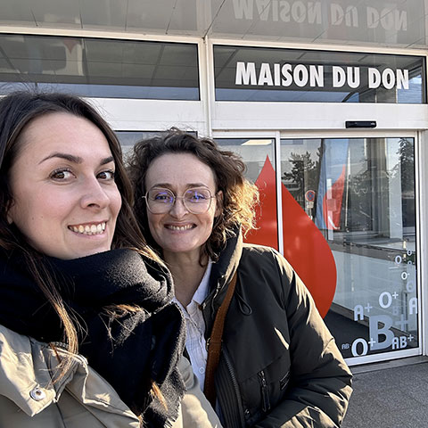 Don pour l'Établissement français du sang (EFS) - Solenn et Stéphanie - Lamotte