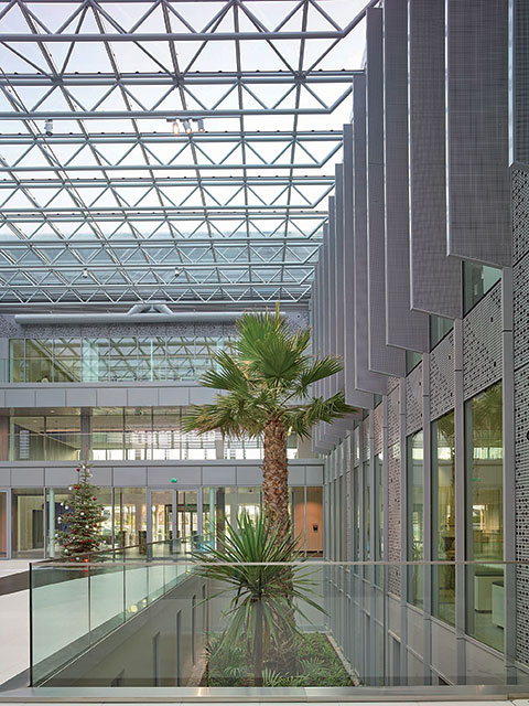 Programme immobilier tertiaire - Polaris à Saint-Grégoire (Ille-et-Vilaine) - Intérieur du chantier - Lamotte