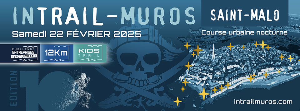 InTrail-Muros - Course urbaine nocturne à Saint-Malo - Affiche 2025 - Lamotte