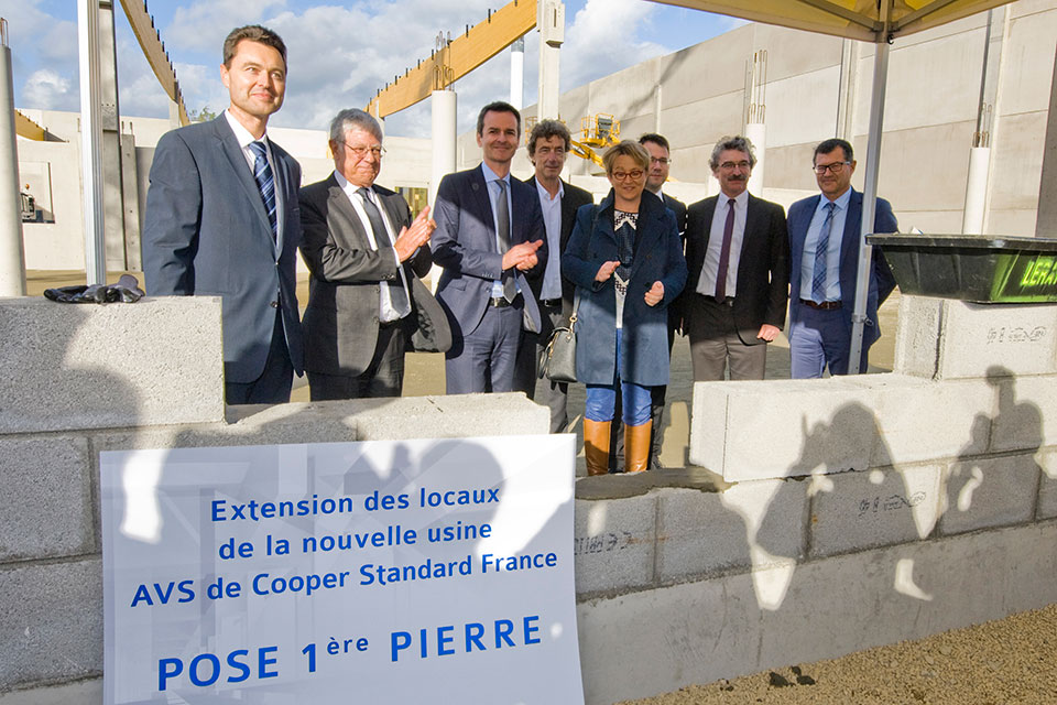 Première pierre de l'usine Cooper Standard France à Rennes - Partenaires - Lamotte