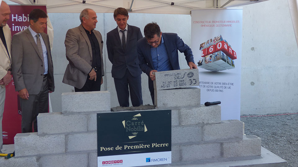 Résidence services seniors Carré Nobilis à Rennes (35) - Pose de la première pierre - Espace et Vie - Lamotte