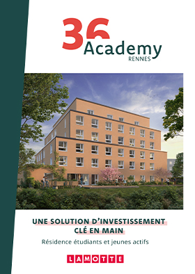 Résidence étudiante - 36 Academy à Rennes (35) - Plaquette commerciale - Lamotte