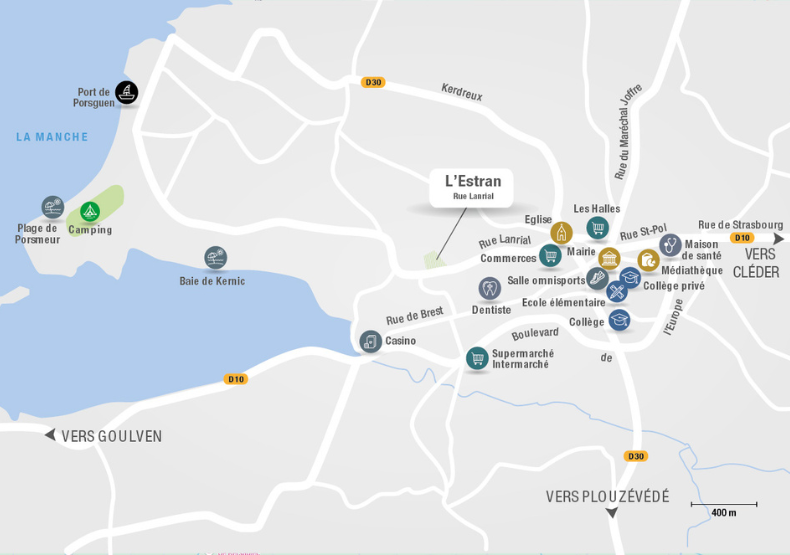 Terrain à construire - L'Estran à Plouescat (29) - Plan de situation - Lamotte Aménageur Lotisseur