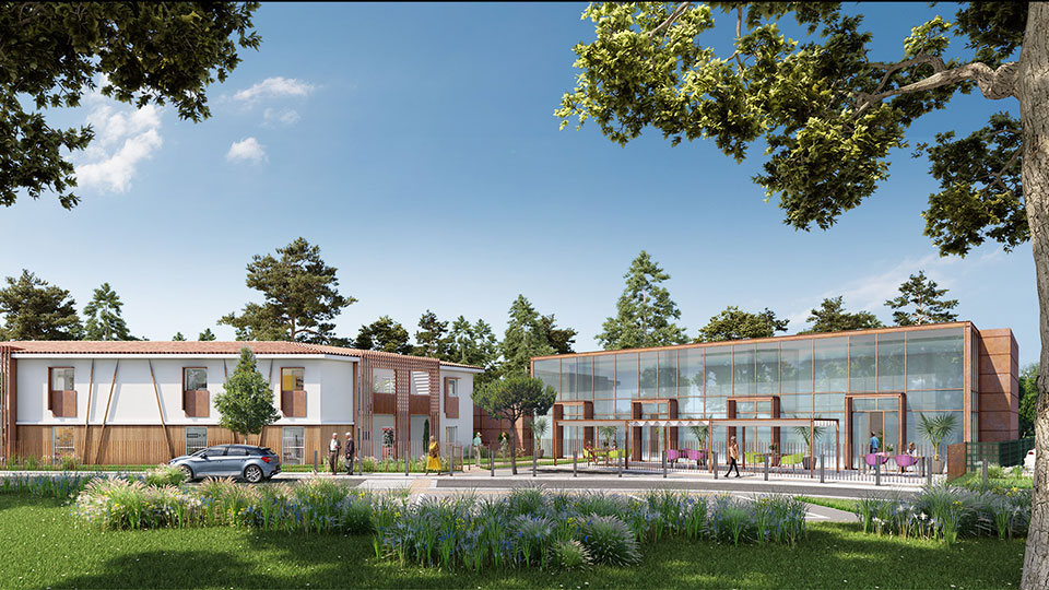 Réalisations certifiées - Résidence services seniors à Saint-Aubin-du-Médoc - Groupe Lamotte