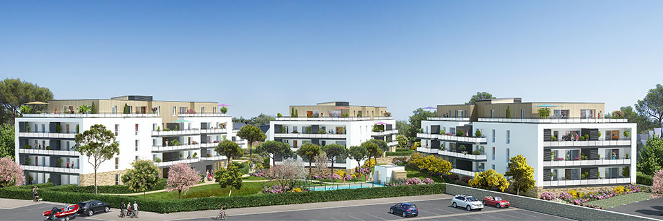 Programme immobilier neuf Blue Baie à Arzon (Morbihan) - Pose de la première pierre - Lamotte