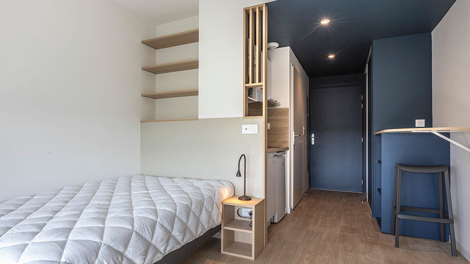 Résidence pour étudiants et jeunes actifs - Fo'lo Campus à Saint-Malo - Chambre meublée - Groupe Lamotte