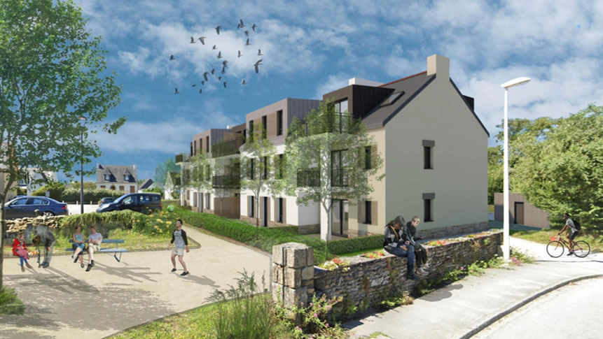 Concours - Renouvellement urbain du coeur de bourg de Locmaria-Plouzané - Lamotte