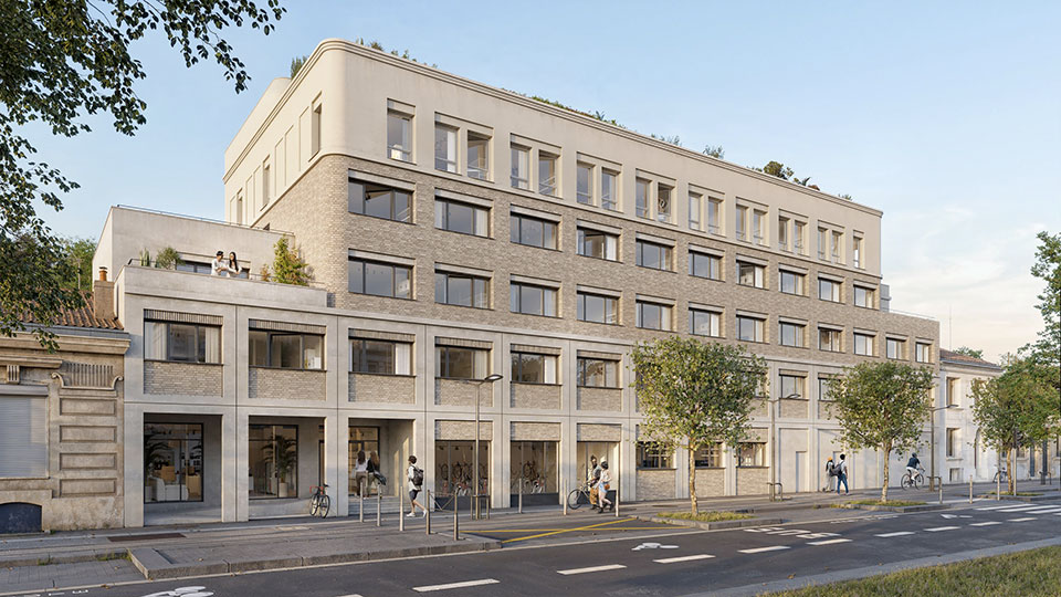 Résidence étudiante - Campus Thiers à Bordeaux (33) - Façade - Lamotte