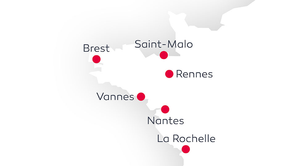 Carte de France des agences immobilières - Lamotte Gestion Transaction - Groupe Lamotte