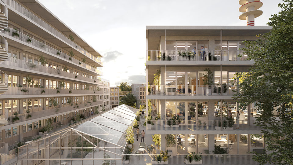 Référence - Programme immobilier tertiaire et mixte La Ruche à Rennes (35) - Bureaux - Groupe Lamotte