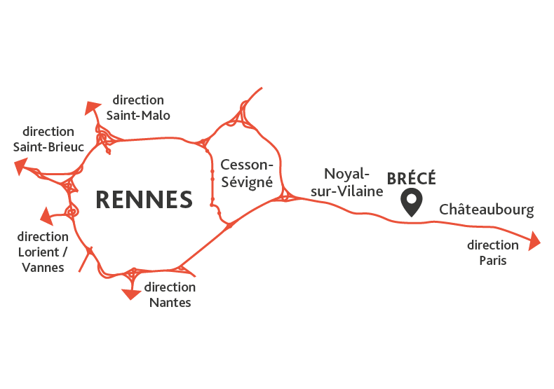 Programme immobilier neuf - Bryo à Brécé (35) - Plan de situation - Lamotte