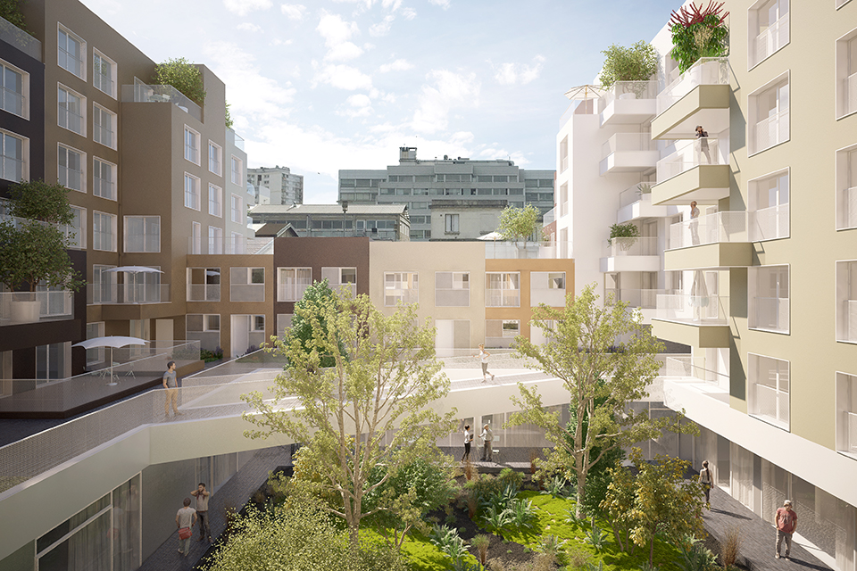 Développement en Ile-de-France - Programme immobilier neuf - Mosaïques à Ivry-sur-Seine (94) - Lamotte