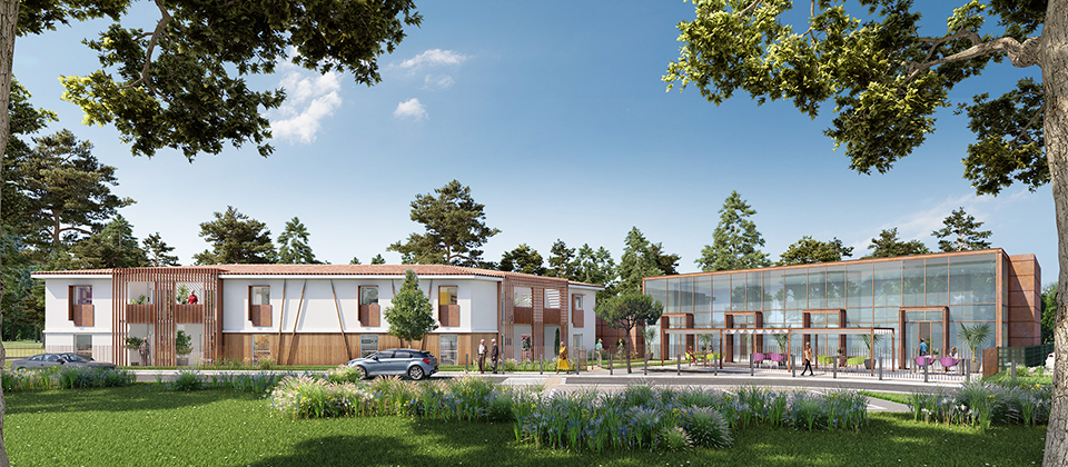 Développement en Nouvelle-Aquitaine - Résidence services seniors à Saint-Aubin-du-Médoc (33) - Lamotte