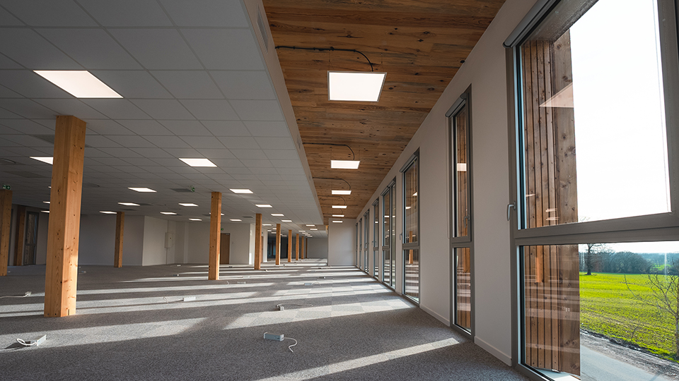 Construction bas carbone - Bureaux de Bois Harel à Saint-Jacques-de-la-Lande (35) - Groupe Lamotte