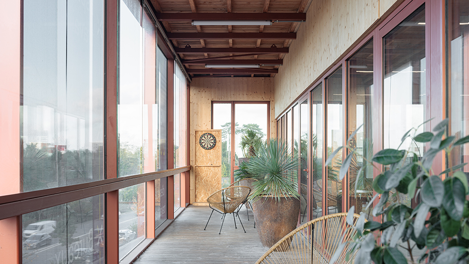 Construction bas carbone - Jardin d'hiver au sein du programme immobilier Bois Lilas à Rennes (35) - Groupe Lamotte