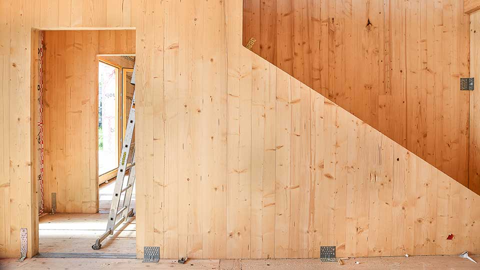 Construction bois - Programme La Forêt des Groues à Nanterre (92) - Mur - Groupe Lamotte