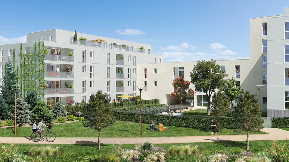 Programme immobilier neuf Horizon Park à Angers (49) - Vue jardin - Lamotte