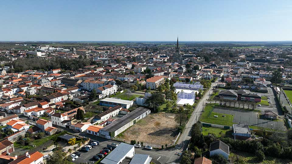 Programme immobilier neuf Les Ilots de Lucio à Luçon (85) - Vue aérienne - Lamotte