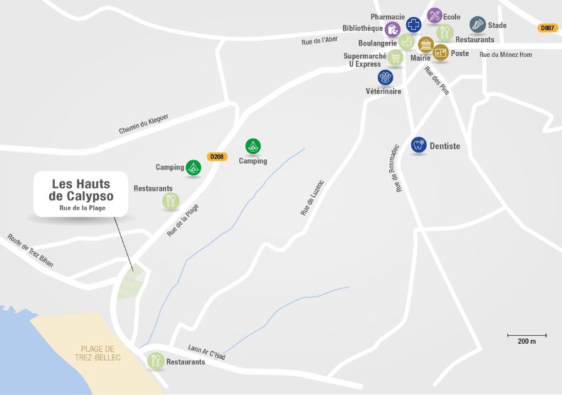 Terrain à construire - Les Hauts de Calypso à Telgruc-sur-Mer (29) - Plan de situation - Lamotte Aménageur Lotisseur