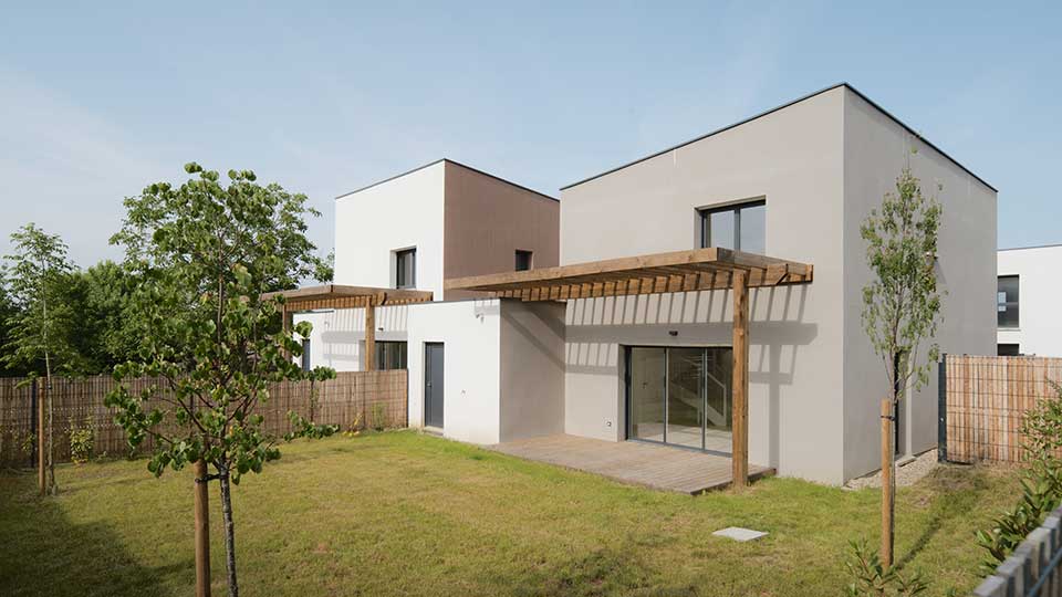 Programme immobilier neuf - Villas Andromède à Artigues-près-Bordeaux (33) - Jardin - Lamotte