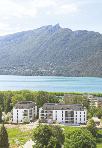 Programme immobilier neuf - La Closerie du Lac à Aix-les-Bains (73) - Vue de quartier 1 - Lamotte