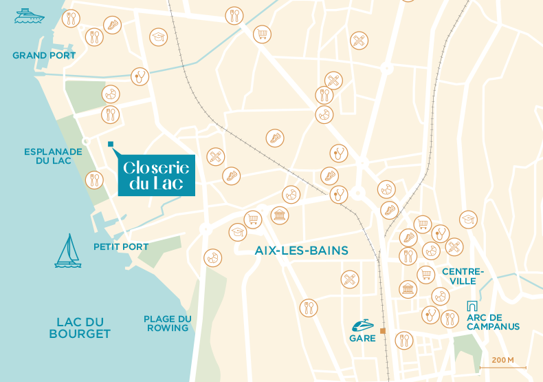 Programme immobilier neuf - La Closerie du Lac à Aix-les-Bains (73) - Plan de situation - Lamotte