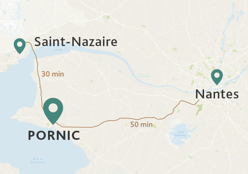 Programme immobilier neuf - Vert Azur à Pornic (44) - Plan de situation - Lamotte