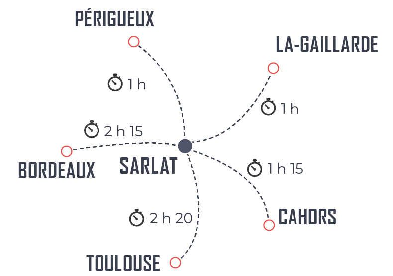 Résidence services seniors - Les Jardins de la Boétie à Sarlat-la-Canéda (24) - Plan de situation - Lamotte