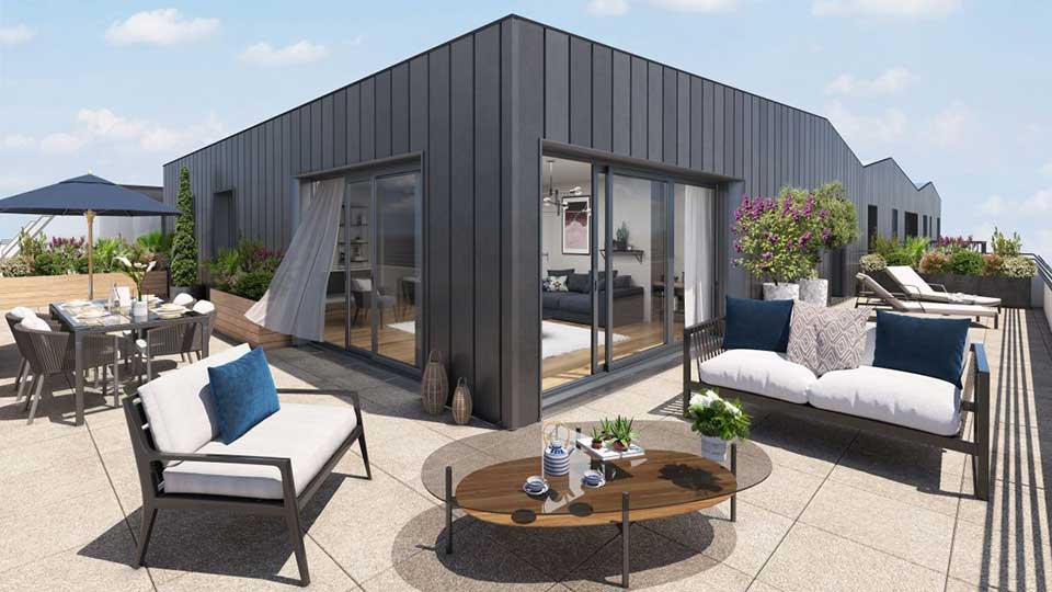 Programme immobilier neuf - Côté Canal à La Rochelle (17) - Dispositif LLI - Lamotte