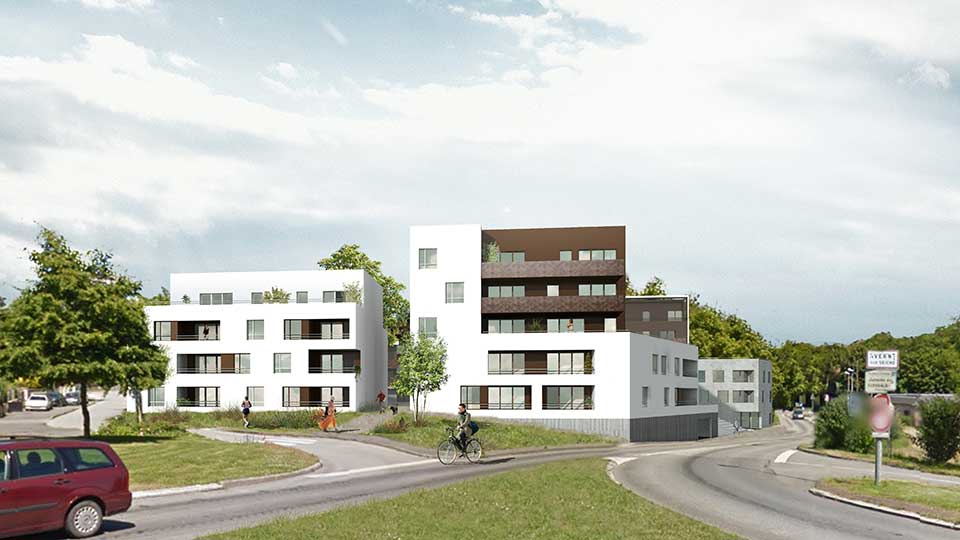 Programme immobilier neuf - Arpège à Vern-sur-Seiche (35) - Vue côté rue - Lamotte