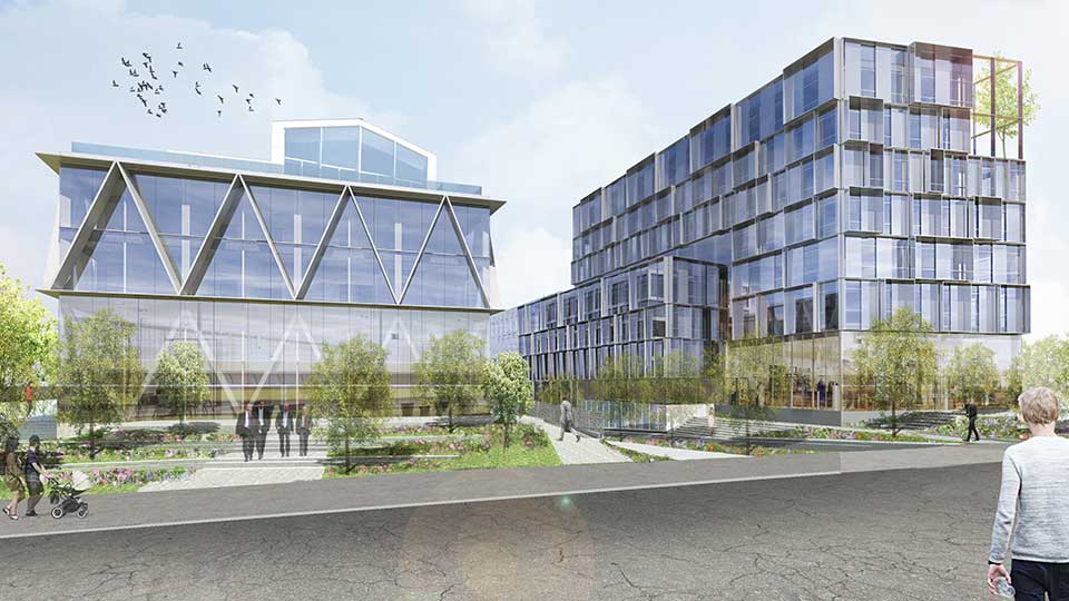 Programme immobilier tertiaire - Le Berkeley à Rennes (35) - Lamotte